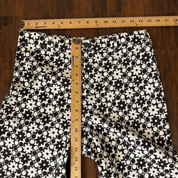 NWT MOTEL ROCKS Zoven Flare Trouser in Patchwork Daisy Brown - Picture 11 of 13